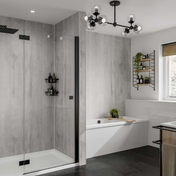 Concrete Formwood bathroom wall panels from the Linda Barker Collection